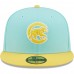 Chicago Cubs Men's New Era Turquoise/Yellow Spring Color Pack Two-Tone 59FIFTY Fitted Hat