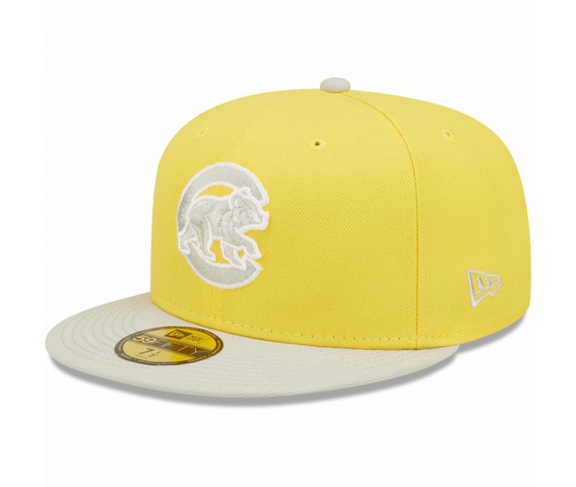 Chicago Cubs Men's New Era Yellow/Gray Spring Color Pack Two-Tone 59FIFTY Fitted Hat