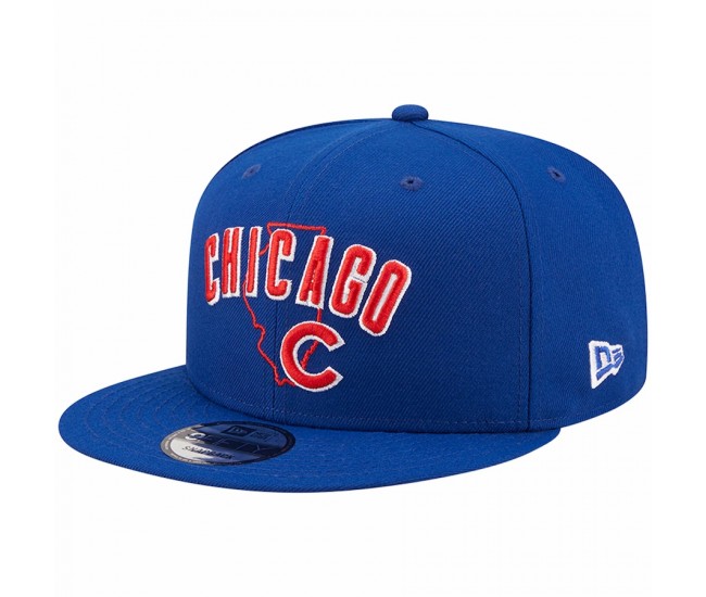 Chicago Cubs Men's New Era Royal State 9FIFTY Snapback Hat