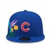 Chicago Cubs Men's New Era Royal Blooming 59FIFTY Fitted Hat