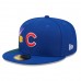 Chicago Cubs Men's New Era Royal Blooming 59FIFTY Fitted Hat