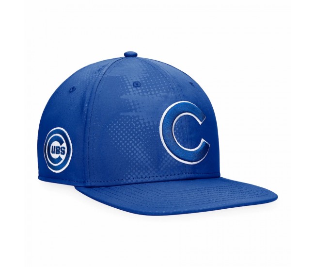 Chicago Cubs Men's Fanatics Branded Royal Iconic Tonal Camo Snapback Hat