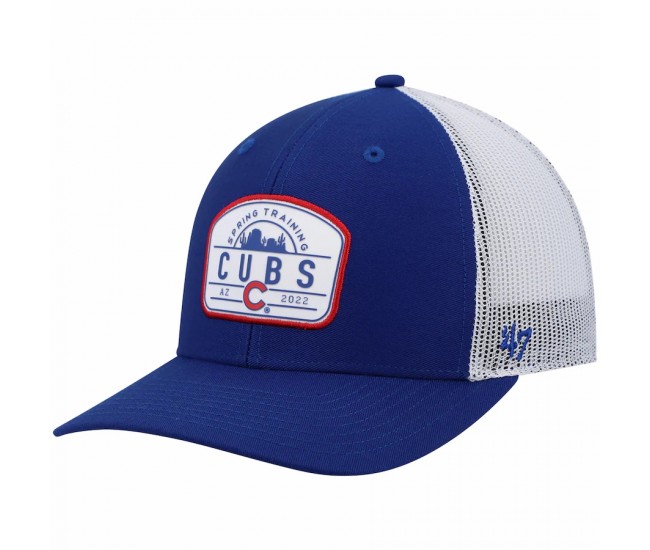 Chicago Cubs Men's '47 Royal/White 2022 Spring Training Panorama Trucker Snapback Hat