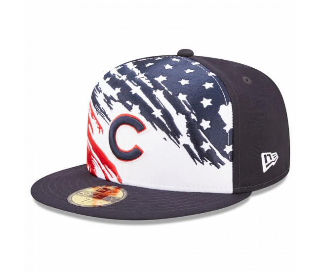 Chicago Cubs Men's New Era Navy 2022 4th of July On-Field 59FIFTY Fitted Hat