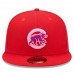 Chicago Cubs Men's New Era Red Purple Undervisor 59FIFTY Fitted Hat