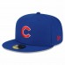 Chicago Cubs Men's New Era Royal 3-Time World Series Champions Undervisor 59FIFTY Fitted Hat