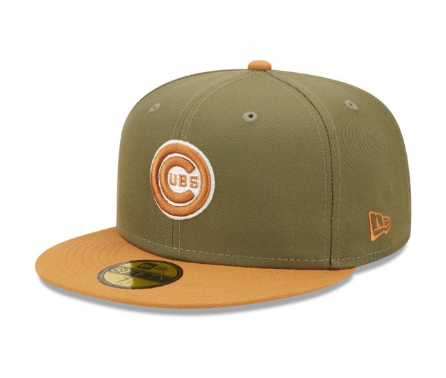 Chicago Cubs Men's New Era Olive/Brown Two-Tone Color Pack 59FIFTY Fitted Hat