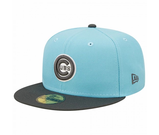 Chicago Cubs Men's New Era Light Blue/Charcoal Two-Tone Color Pack 59FIFTY Fitted Hat