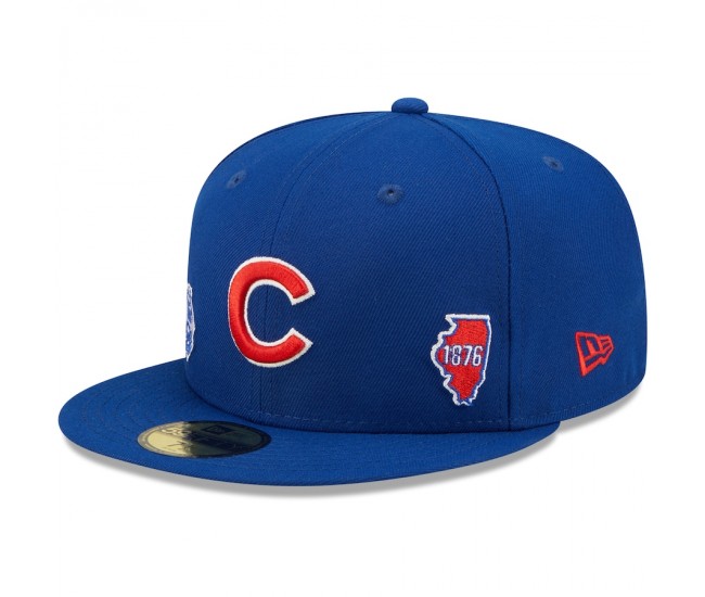 Chicago Cubs Men's New Era Royal Identity 59FIFTY Fitted Hat