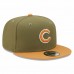 Chicago Cubs Men's New Era Green/Brown Color Pack Two-Tone 9FIFTY Snapback Hat