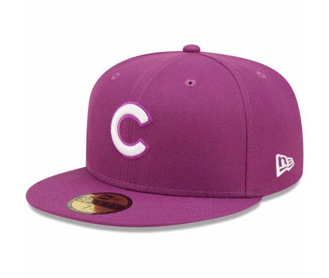 Chicago Cubs Men's New Era Grape Logo 59FIFTY Fitted Hat