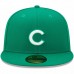 Chicago Cubs Men's New Era Kelly Green White Logo 59FIFTY Fitted Hat