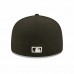 Chicago Cubs Men's New Era Black Team Logo 59FIFTY Fitted Hat