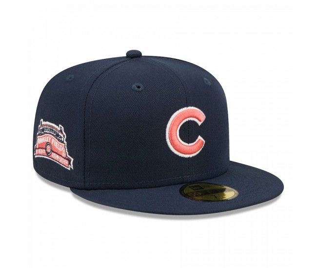 Chicago Cubs Men's New Era Navy Wrigley Field 100th Anniversary Lava Undervisor 59FIFTY Fitted Hat