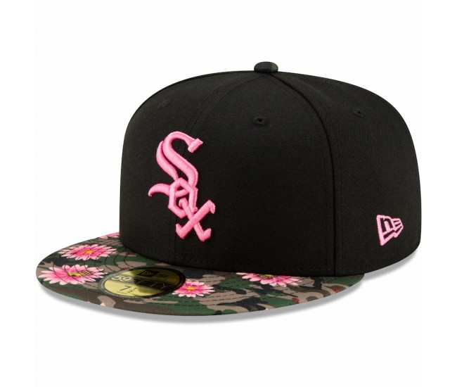 Chicago White Sox Men's New Era Black Floral Morning 59FIFTY Fitted Hat