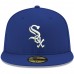 Chicago White Sox Men's New Era Royal Logo White 59FIFTY Fitted Hat