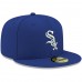 Chicago White Sox Men's New Era Royal Logo White 59FIFTY Fitted Hat