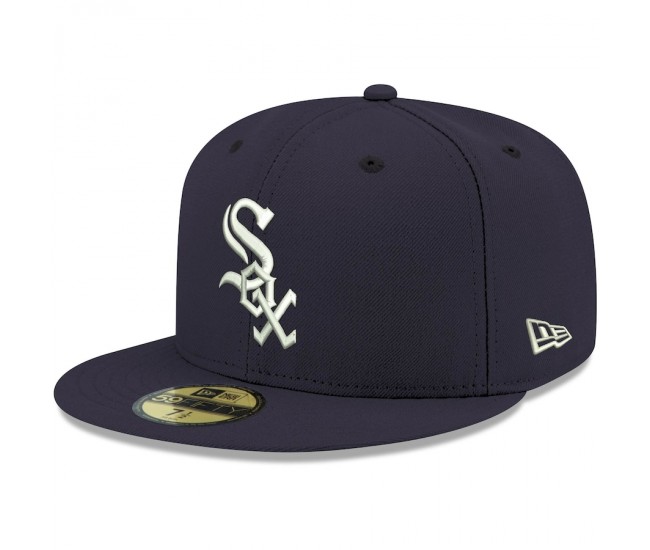 Chicago White Sox Men's New Era Navy Logo White 59FIFTY Fitted Hat