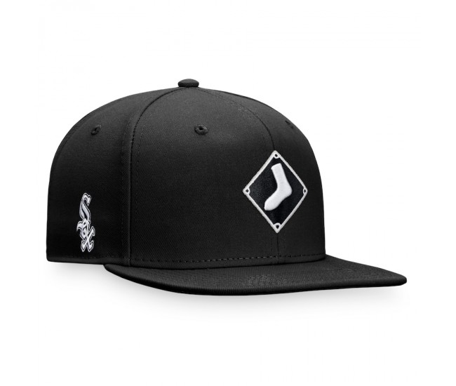 Chicago White Sox Men's Fanatics Branded Black Iconic Team Patch Fitted Hat