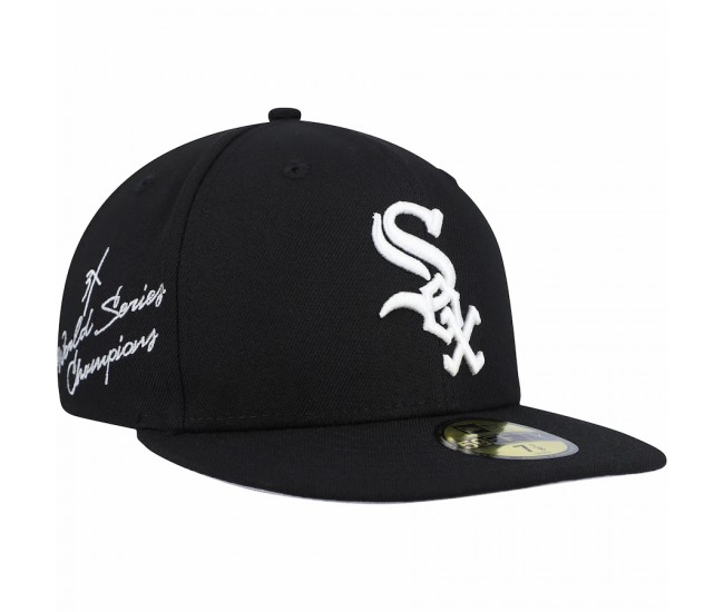 Chicago White Sox Men's New Era Black 3-Time World Series Champions Undervisor 59FIFTY Fitted Hat