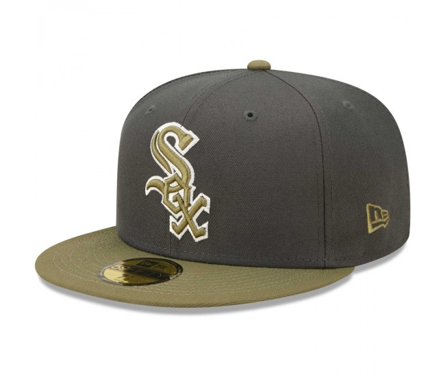 Chicago White Sox Men's New Era Charcoal/Olive Two-Tone Color Pack 59FIFTY Fitted Hat