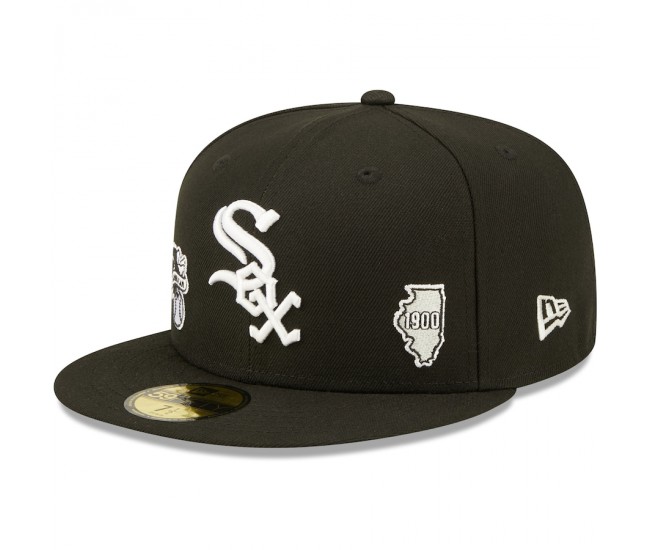 Chicago White Sox Men's New Era Black Identity 59FIFTY Fitted Hat