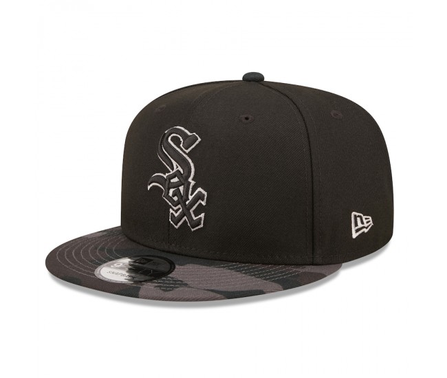 Chicago White Sox Men's New Era Black Camo Vize 9FIFTY Snapback Hat