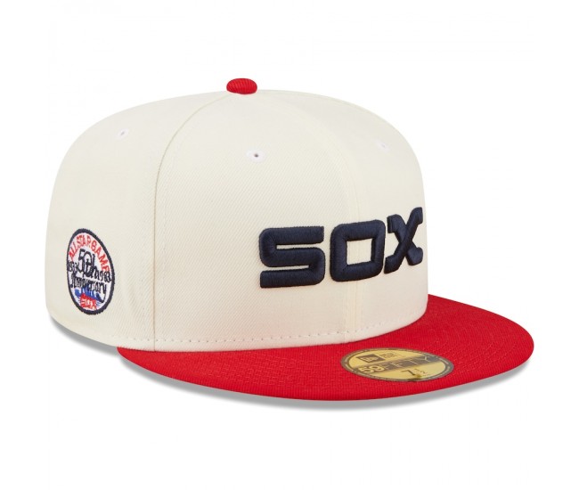 Chicago White Sox Men's New Era White/Red Cooperstown Collection 1983 MLB All-Star Game Chrome 59FIFTY Fitted Hat