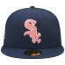 Chicago White Sox Men's New Era Navy Comiskey Park Lava Undervisor 59FIFTY Fitted Hat