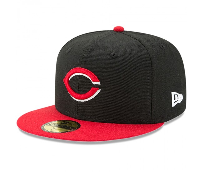 Cincinnati Reds Men's New Era Black/Red Alternate Authentic Collection On-Field 59FIFTY Fitted Hat