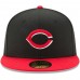 Cincinnati Reds Men's New Era Black/Red Alternate Authentic Collection On-Field 59FIFTY Fitted Hat