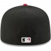 Cincinnati Reds Men's New Era Black/Red Alternate Authentic Collection On-Field 59FIFTY Fitted Hat