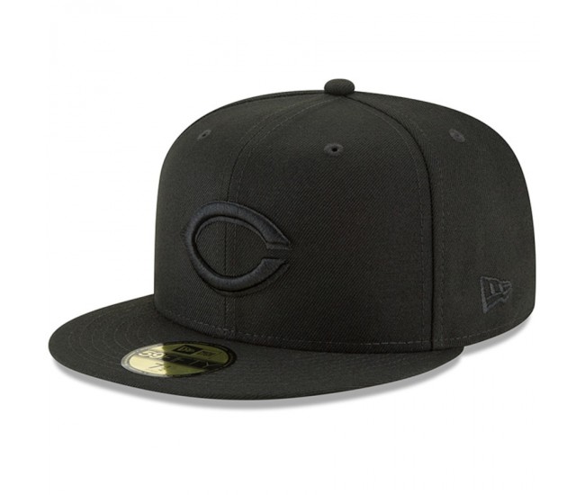 Cincinnati Reds Men's New Era Black Primary Logo Basic 59FIFTY Fitted Hat