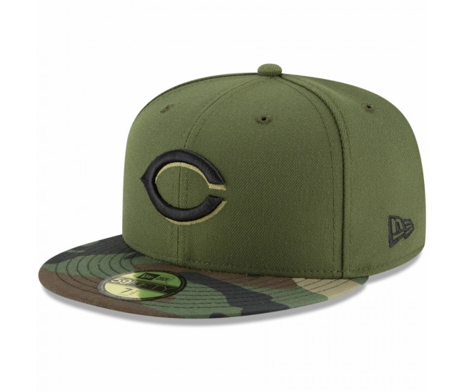 Cincinnati Reds Men's New Era Olive Alternate 2 Authentic Collection On-Field 59FIFTY Fitted Hat