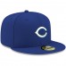 Cincinnati Reds Men's New Era Royal Logo White 59FIFTY Fitted Hat