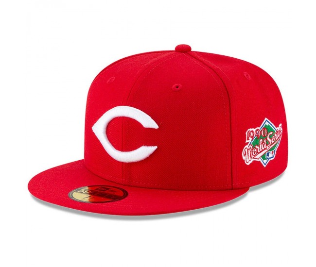 Cincinnati Reds Men's New Era Red Side Patch 1990 World Series 59FIFTY Fitted Hat