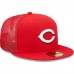 Cincinnati Reds Men's New Era Red Team On-Field Replica Mesh Back 59FIFTY Fitted Hat