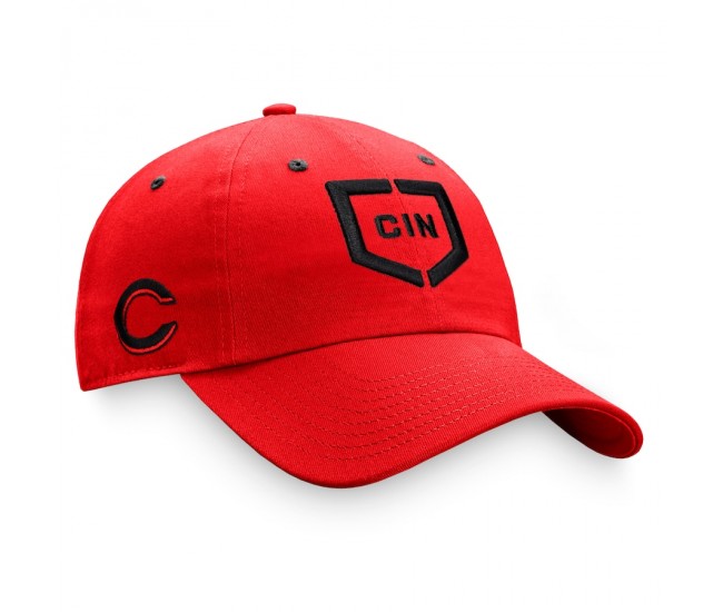 Cincinnati Reds Men's Fanatics Branded Red Iconic Home Plate Adjustable Hat