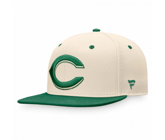 Cincinnati Reds Men's Fanatics Branded Natural/Kelly Green St. Patrick's Day Two-Tone Snapback Hat