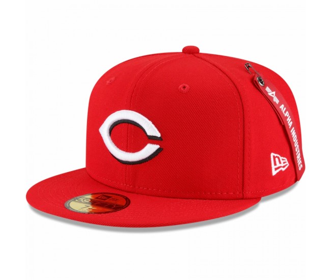 Cincinnati Reds Men's New Era x Alpha Industries Red 59FIFTY Fitted Hat