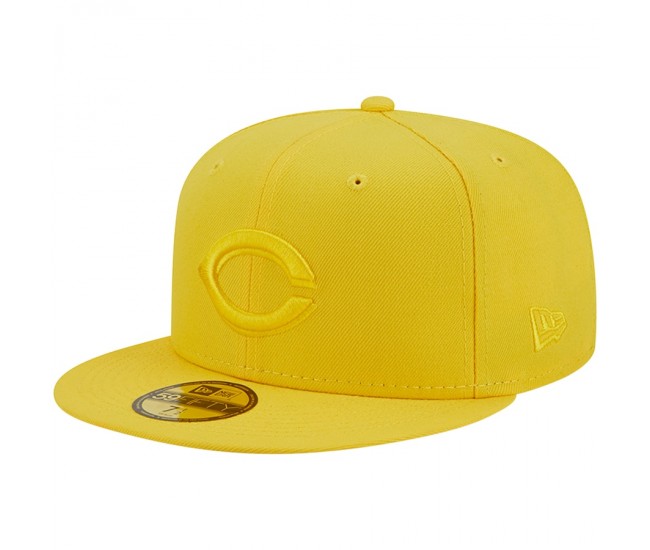 Cincinnati Reds Men's New Era Yellow Icon Color Pack 59FIFTY Fitted Hat