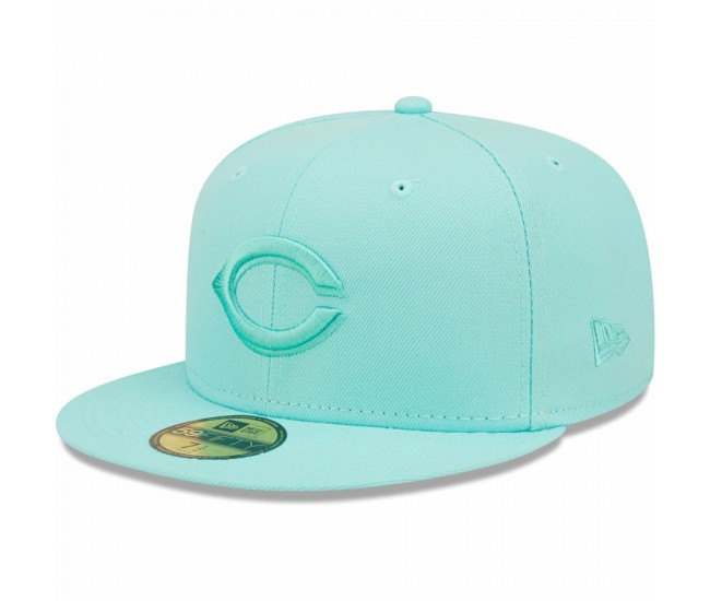 Cincinnati Reds Men's New Era Turquoise Icon Color Pack 59FIFTY Fitted Hat