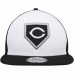 Cincinnati Reds Men's New Era White/Black 2022 Clubhouse Trucker 9FIFTY Snapback Hat