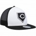 Cincinnati Reds Men's New Era White/Black 2022 Clubhouse Trucker 9FIFTY Snapback Hat