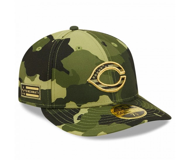 Cincinnati Reds Men's New Era Camo 2022 Armed Forces Day On-Field Low Profile 59FIFTY