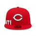 Cincinnati Reds Men's New Era Red Sidesplit 59FIFTY Fitted Hat