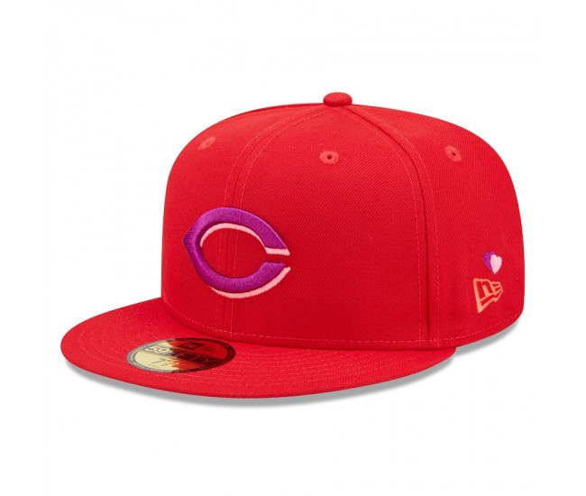 Cincinnati Reds Men's New Era Red Purple Undervisor 59FIFTY Fitted Hat