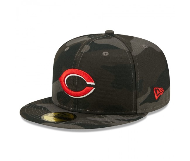 Cincinnati Reds Men's New Era Camo Dark 59FIFTY Fitted Hat