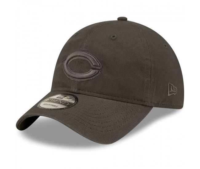 Cincinnati Reds Men's New Era Charcoal Steel Cloud Tonal Core Classic 9TWENTY Adjustable Hat