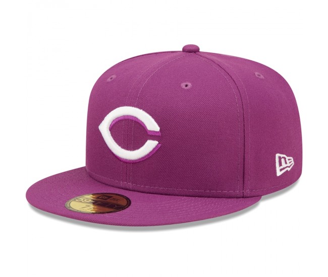 Cincinnati Reds Men's New Era Grape Logo 59FIFTY Fitted Hat